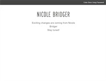 Tablet Screenshot of nicolebridger.com